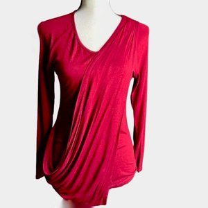 Laura Petites Long Sleeve Sash Top Small